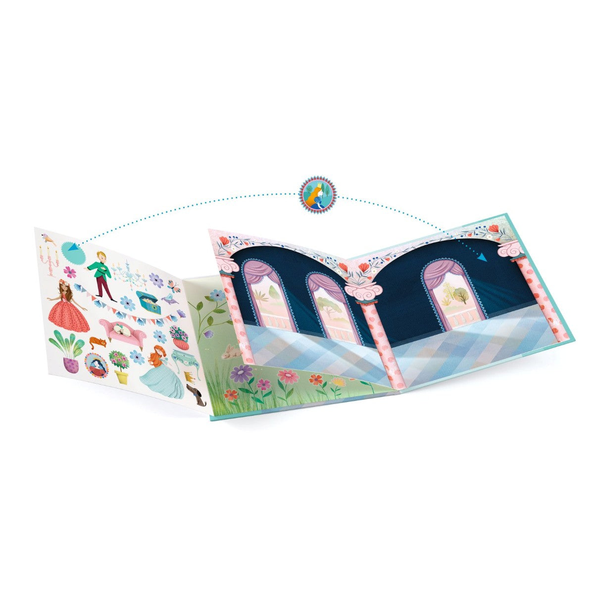 Djeco Reusable Stickers, The Castle