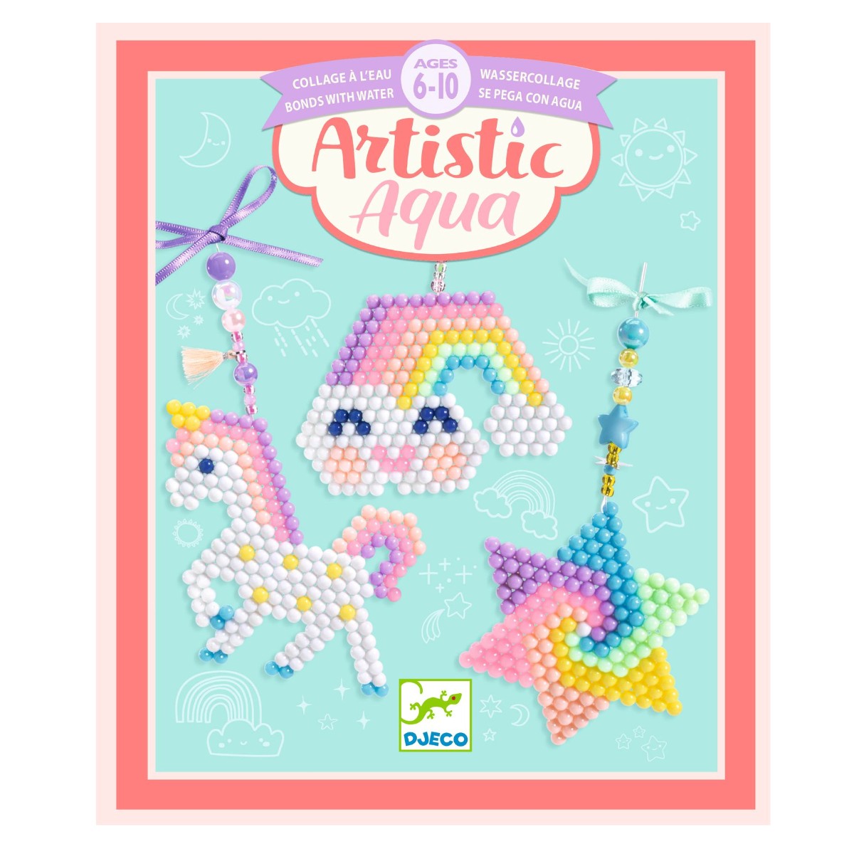 Djeco kreativ æske, Artistic aqua - Regnbuer