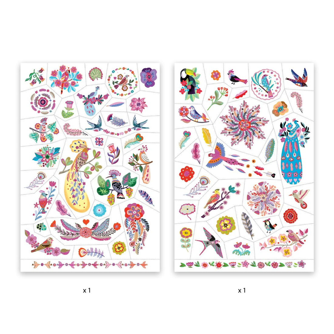 Djeco Tattoos, Birds