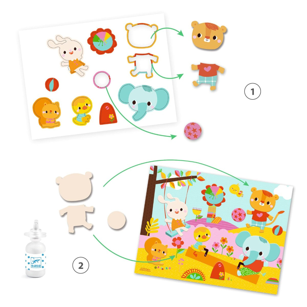 Djeco Creative Collage, The Day