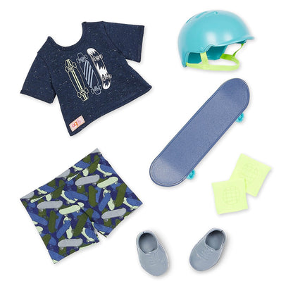Our Generation doll, Theodore with skateboard – 46 cm