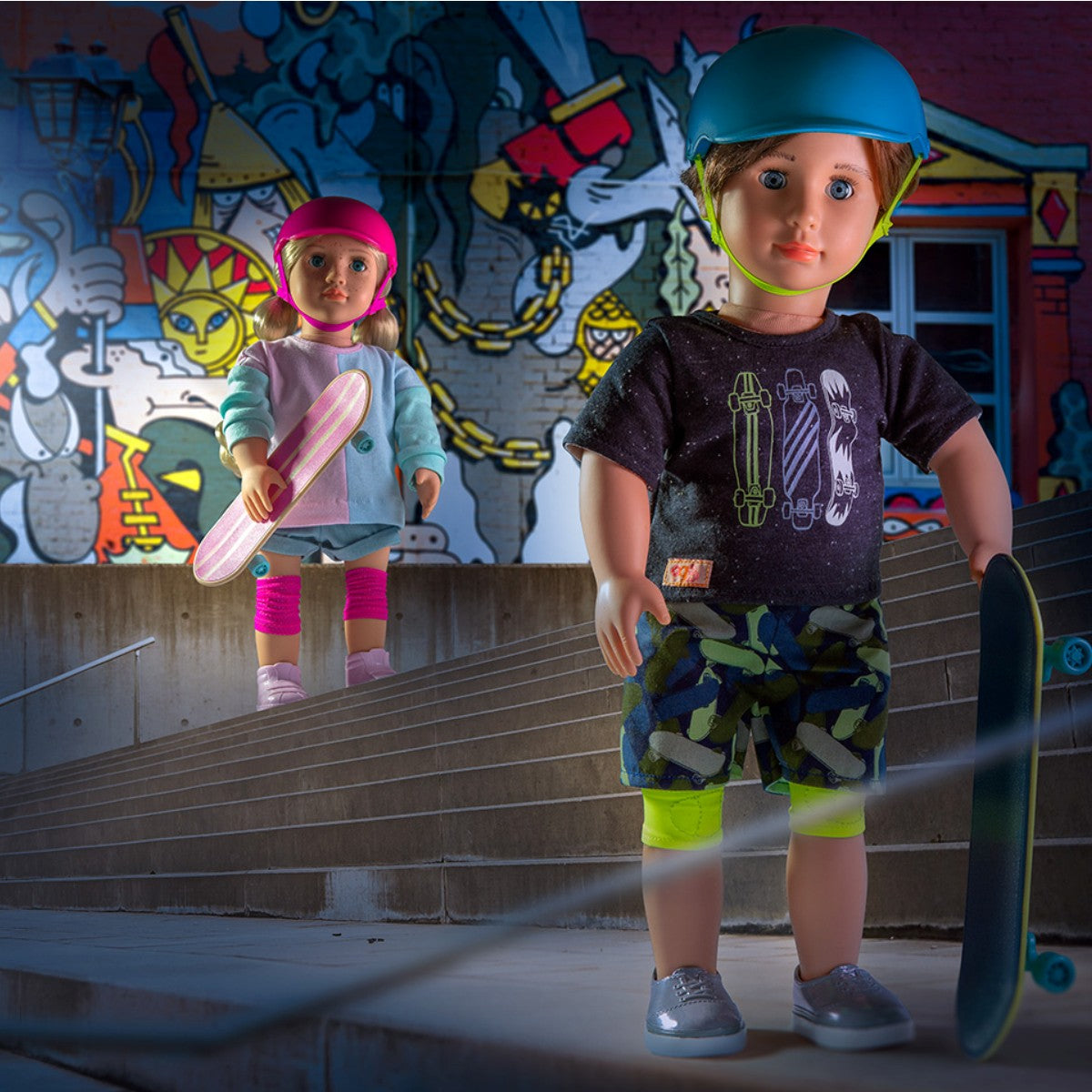 Our Generation doll, Theodore with skateboard – 46 cm