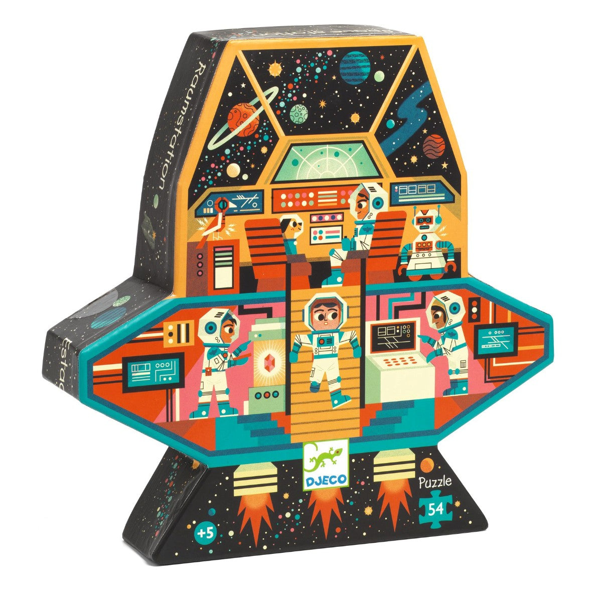 Djeco Silhouette Puzzle, Space Station – 54 Pieces