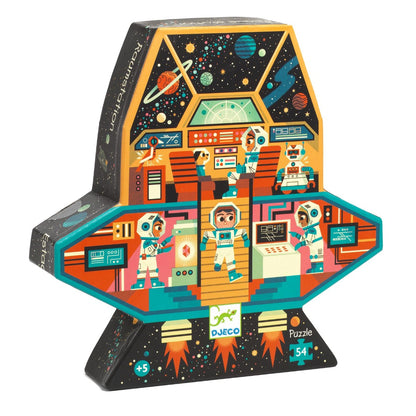 Djeco Silhouette Puzzle, Space Station – 54 Pieces