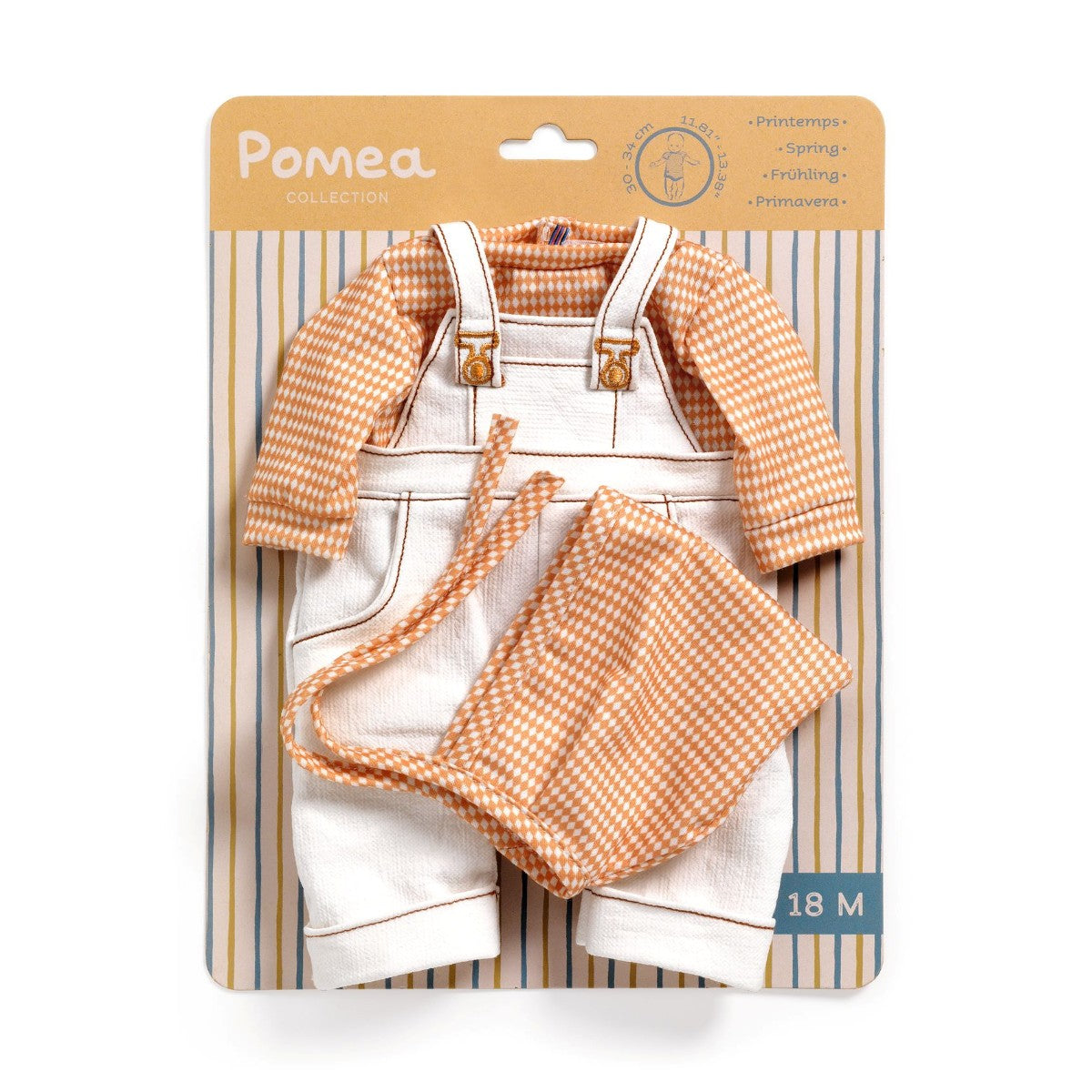 Djeco Pomea Doll Clothing, Overall Set, Cannelle
