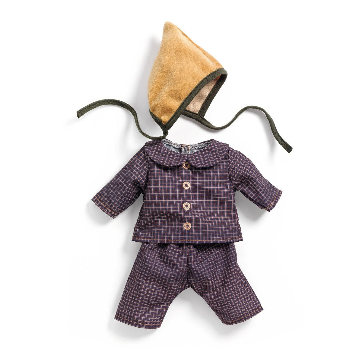 Djeco Pomea Doll Clothes, Set with Hat, Ambre