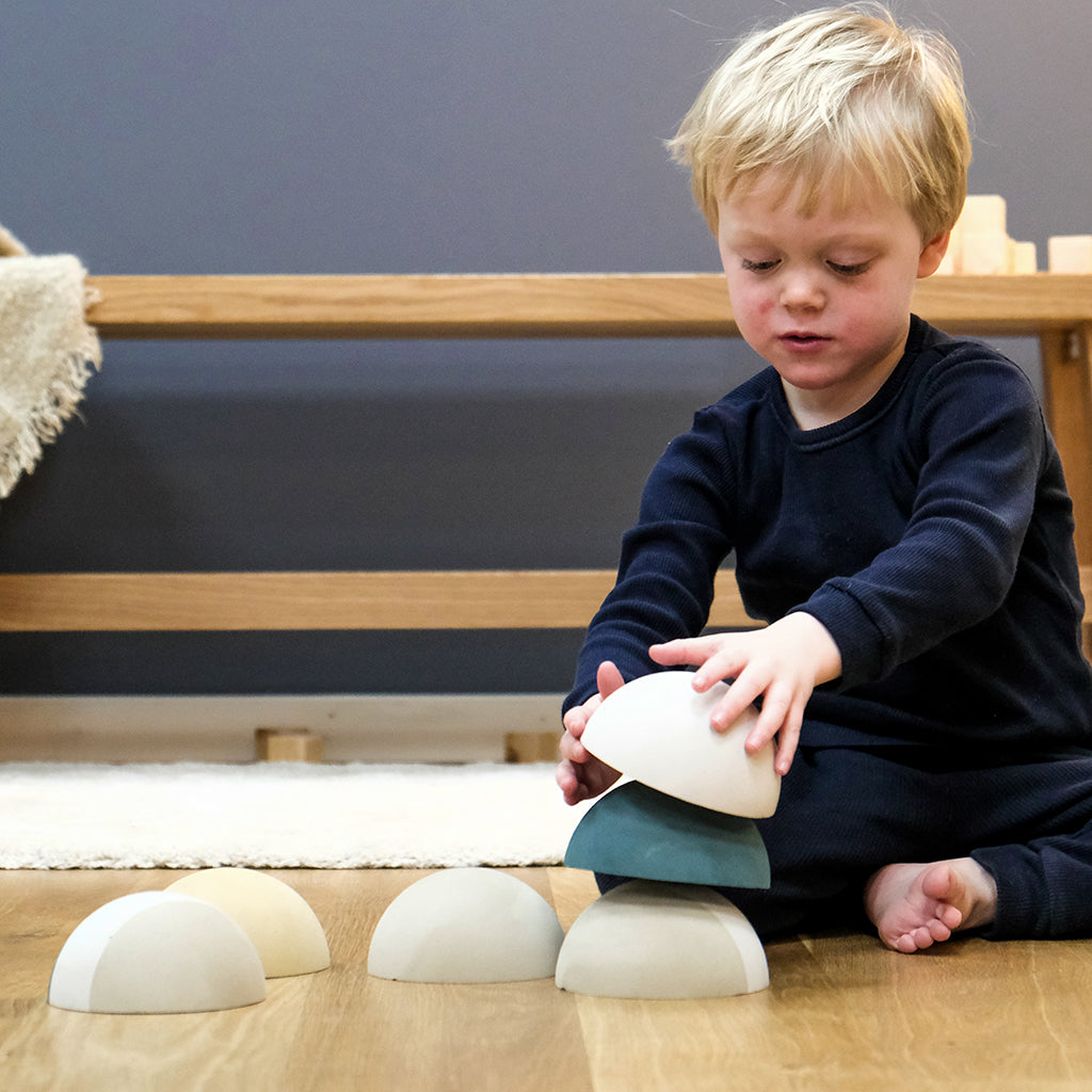 bObles Tumbling Stones, Set of 6 - Ocean