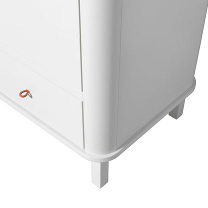 Oliver Furniture Wood Wardrobe with 3 Doors, White - Height 204 cm