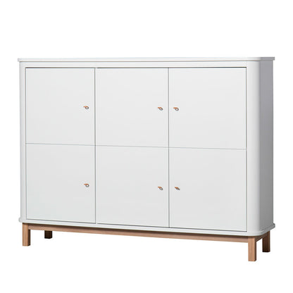 Oliver Furniture Multi-Cabinet with 3 Doors, White/Oak