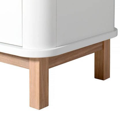 Oliver Furniture Multi-Cabinet with 3 Doors, White/Oak