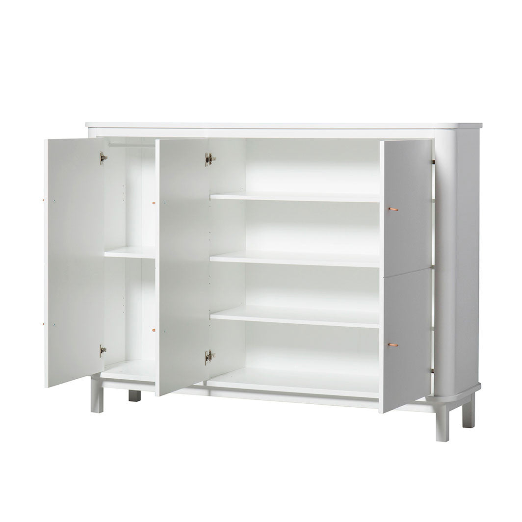 Oliver Furniture Wood Multi-Cabinet with 3 Doors, White