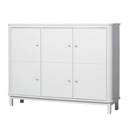 Oliver Furniture Wood Multi-Cabinet with 3 Doors, White