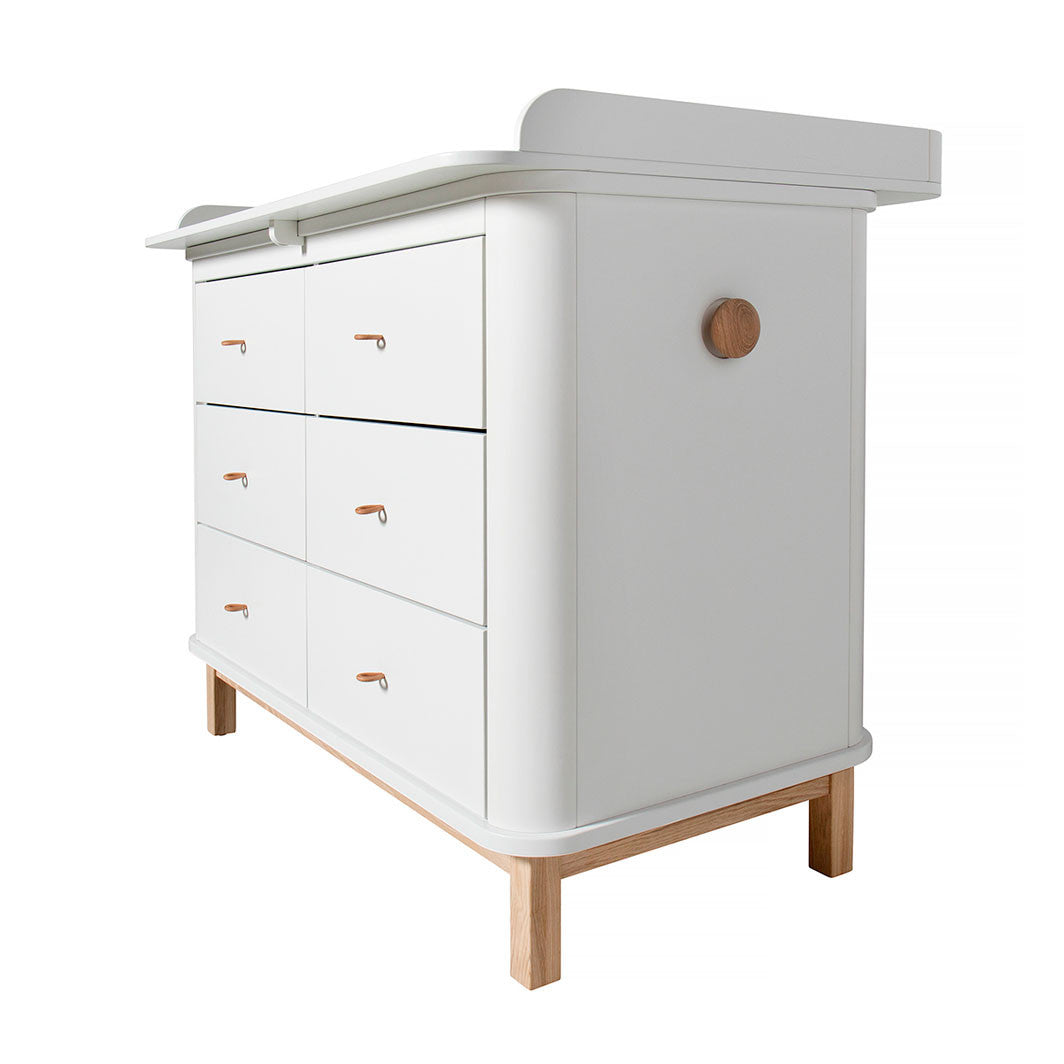 Oliver Furniture Wood Changing Dresser with Large Changing Top – White/Oak