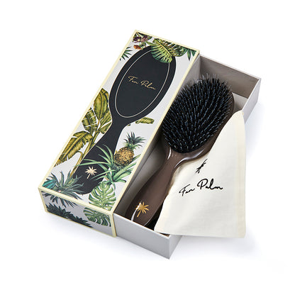 Fan Palm Hairbrush, Mink - Medium
