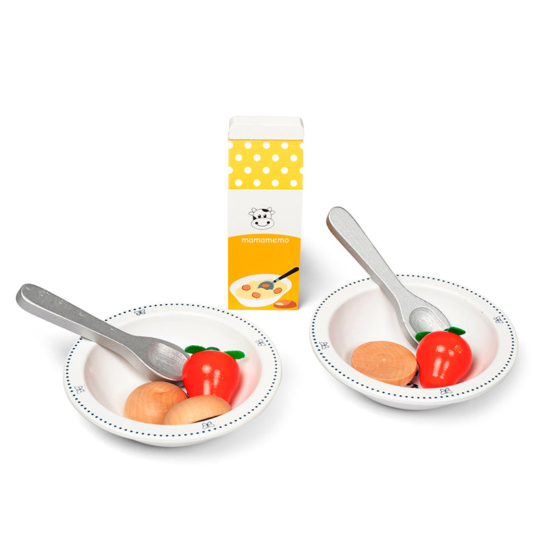 MaMaMeMo Wooden Play Food, Koldskål Set