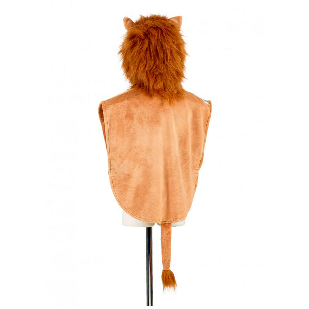 Dyrekostume, løvekappe - str. 92 cm - vist bagfra