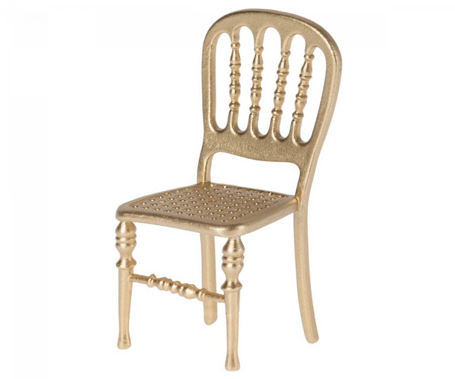 Maileg Doll Accessories, Chair for Mice - Gold
