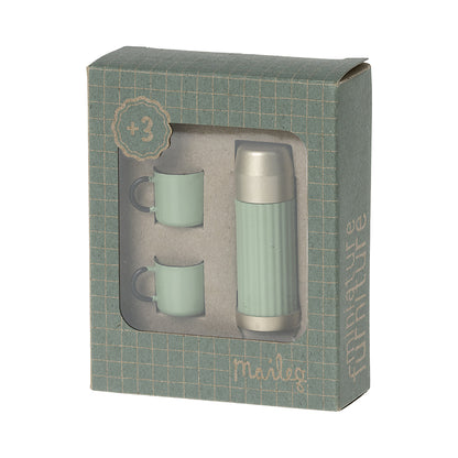 Maileg Doll Accessories, Thermos and Cups - Mint