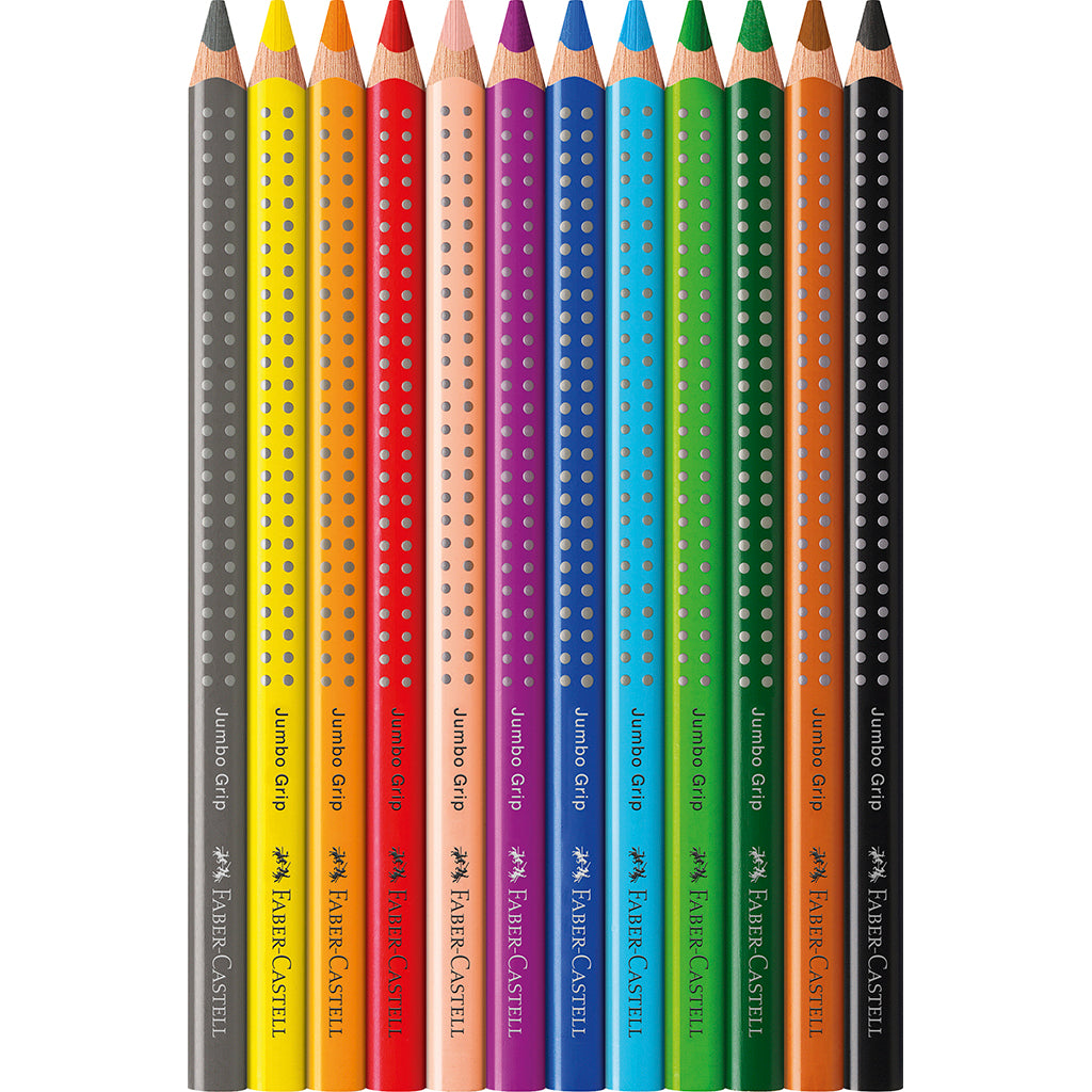 Faber-Castell, Set of 12 Triangular Jumbo Grip Watercolor Pencils