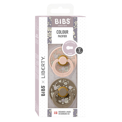 Bibs Liberty 2-pak sutter i naturgummi Capel Blush Mix