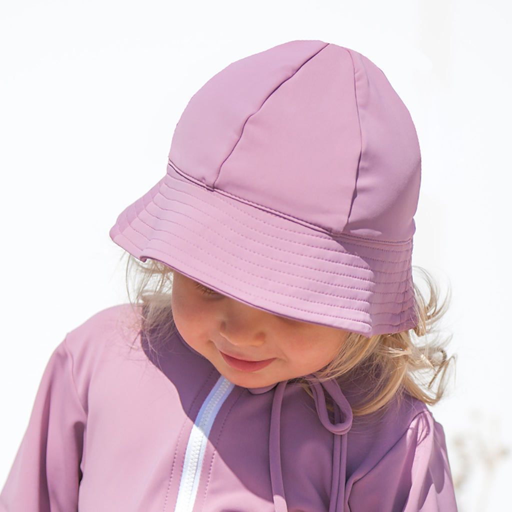 Petit Crabe UV Sun Hat, Frey, Heather - Ages 0-8