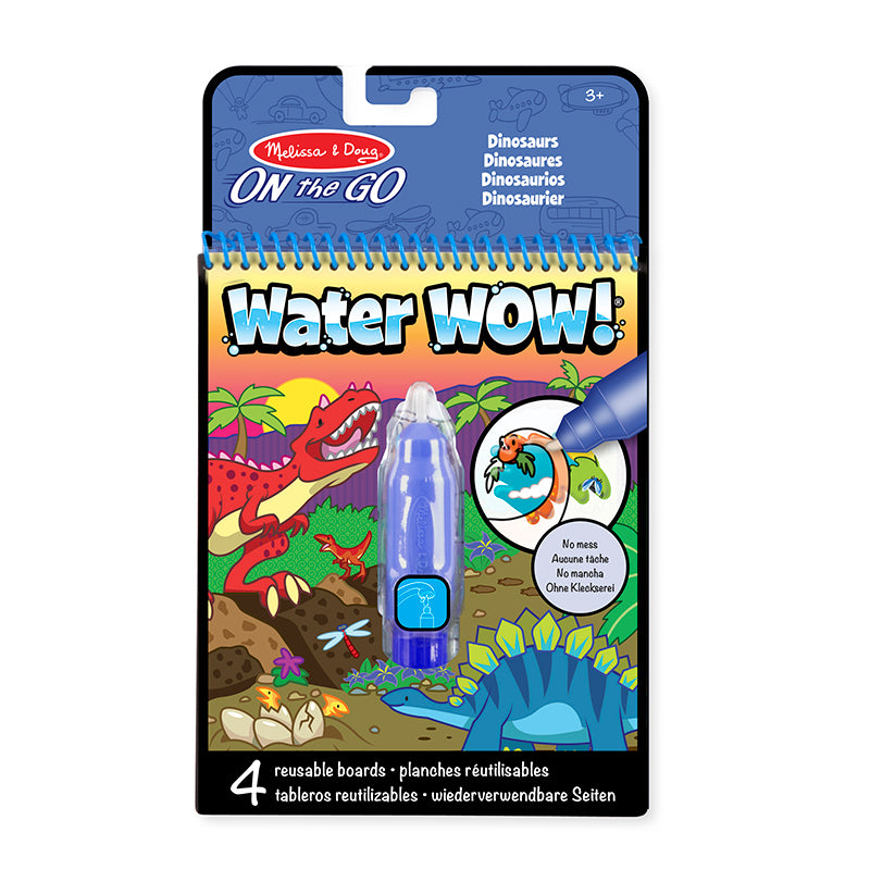 Water-wow, mal m. vand, genanvendelig motiver - dinosaur