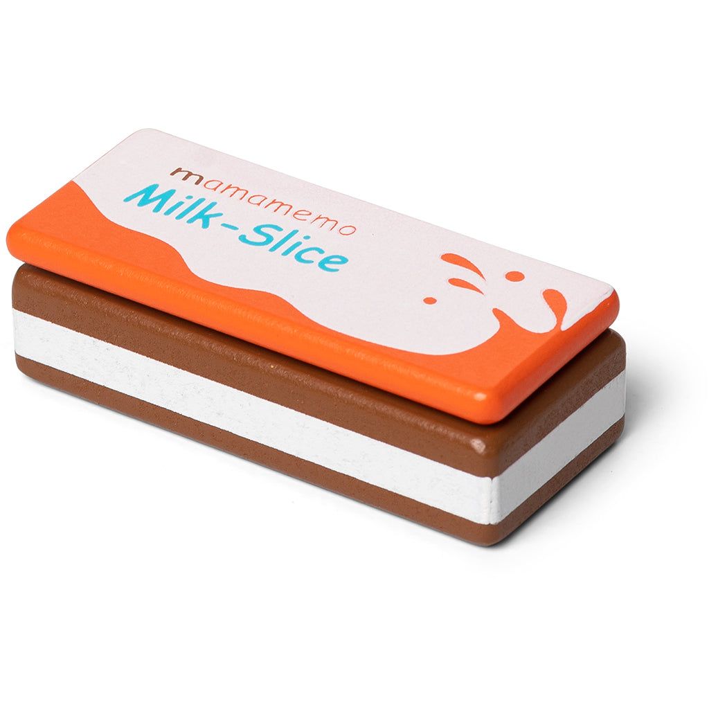 MaMaMeMo Wooden Play Food, Milk Slice