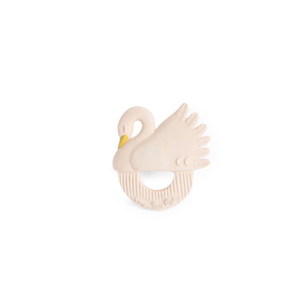 Moulin Roty Swan Teething Ring in Natural Rubber, La Petite Ecole de Danse