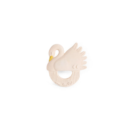 Moulin Roty Swan Teething Ring in Natural Rubber, La Petite Ecole de Danse