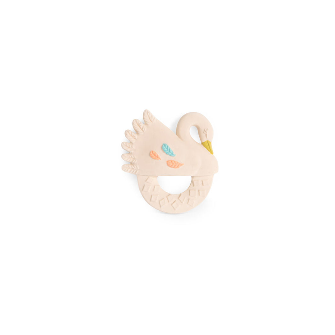 Moulin Roty Swan Teething Ring in Natural Rubber, La Petite Ecole de Danse