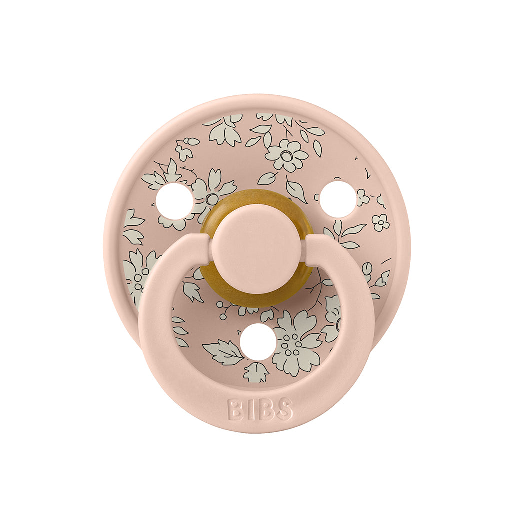 Bibs Liberty, Pack of 2, Natural Rubber Pacifiers, Size 2 - Capel - Blush Mix
