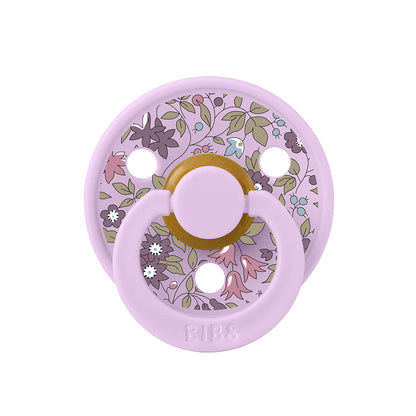 Bibs Liberty, 2-Pack Colour, Natural Rubber Pacifiers, Size 2 – Chamomile Lawn – Violet Sky Mix