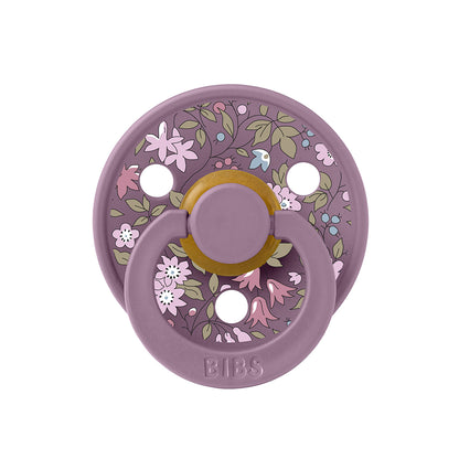Bibs Liberty, 2-Pack Colour, Natural Rubber Pacifiers, Size 2 – Chamomile Lawn – Violet Sky Mix
