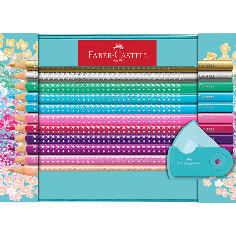 Faber-Castell Sparkle, 20 Colored Pencils in Box + Sharpener