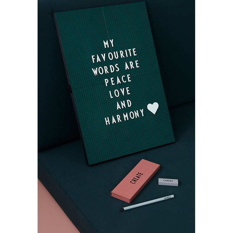 Design Letters, Office Icons for Message Board - White