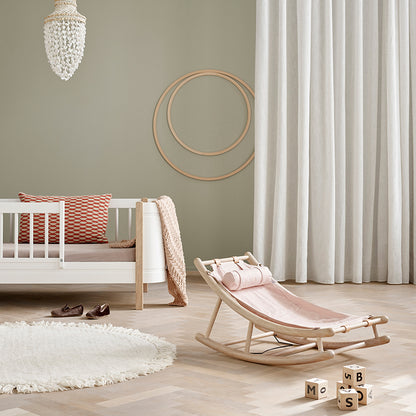 Oliver Furniture, Wood Baby &amp; Junior Rocking Chair - Oak/Rose