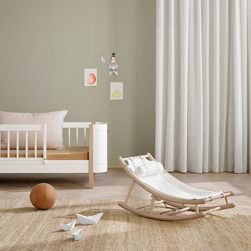 Oliver Furniture, Wood Baby &amp; Junior Bouncer - Oak/White