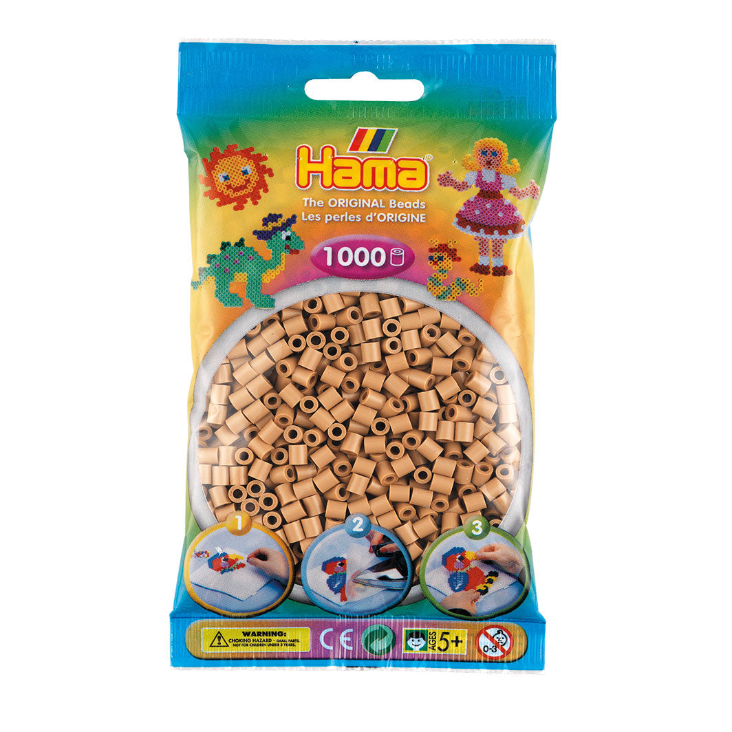 Hama Midi perler i pose, tan - 1000 stk