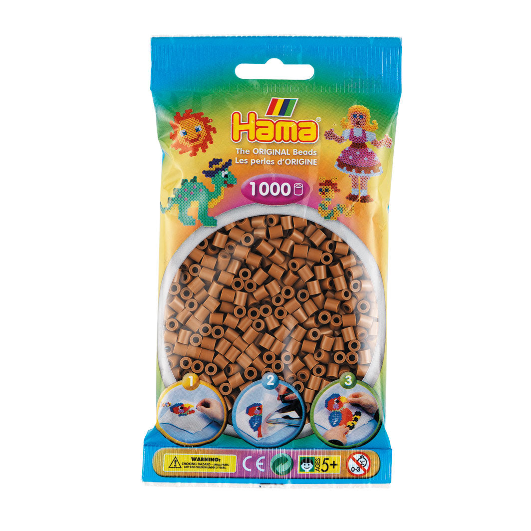 Hama Midi perler i pose, nougat - 1000 stk