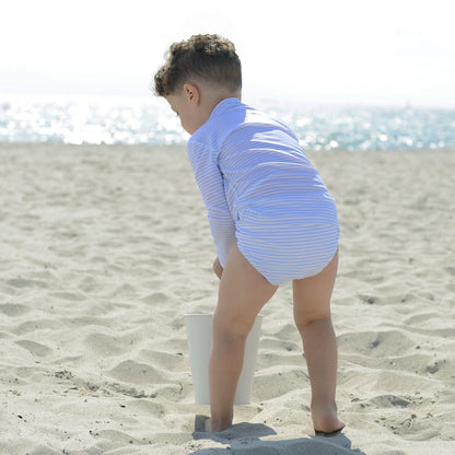 Petit Crabe UV Swim Shirt, Sydney, Baby Blue/White - Ages 0-10