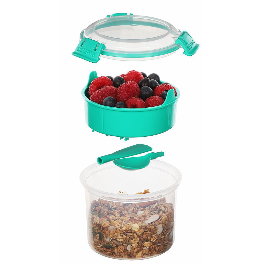 Sistema Breakfast To Go Food Container, 530 ml - Ocean Blue