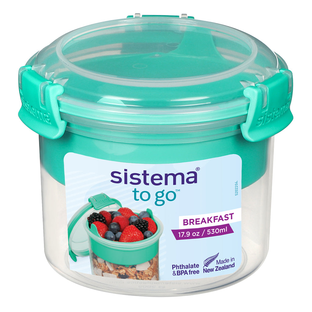 Sistema madkasse Breakfast To Go, 530 ml - Minty teal