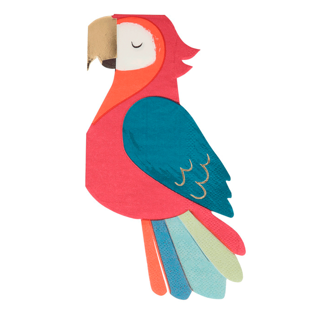 Meri Meri Napkins, Parrot - Set of 16