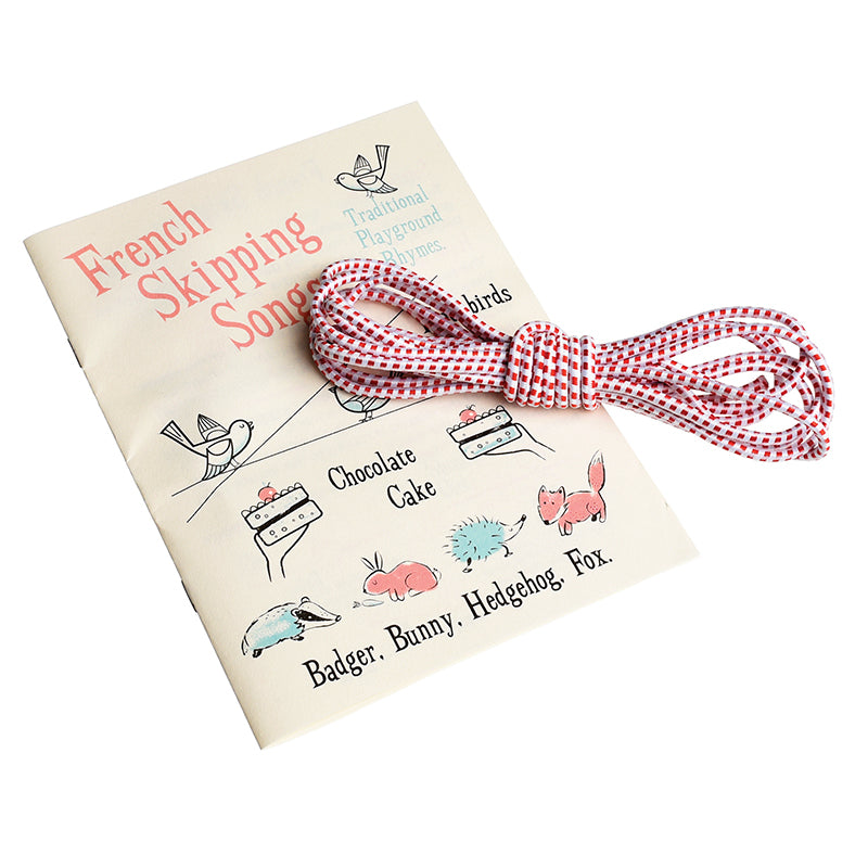 Rex London French Skipping Elastic with Songbook – Perfect for Jumping and Skipping