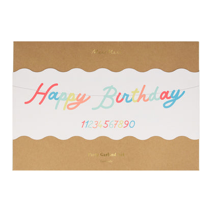 Meri Meri Garland, Happy Birthday, Bright Colors - 2.7 Meters