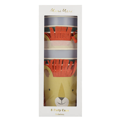 Meri Meri Paper Cups, Animal Parade - Set of 8