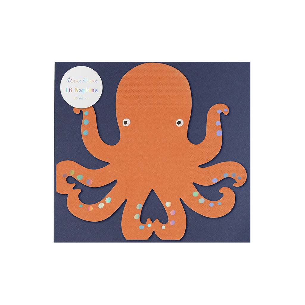 Meri Meri Napkins, Octopus - Pack of 16