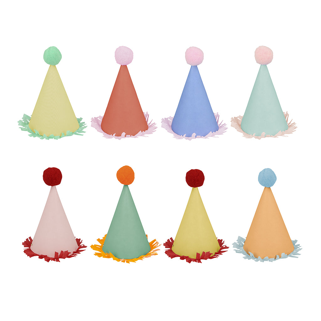 Meri Meri Party Hats, Mini Party Hats - Set of 8