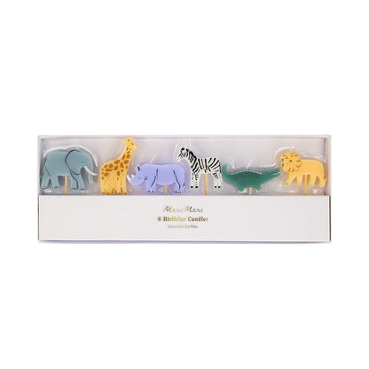 Meri Meri Cake Candles, Jungle Animals - Set of 5