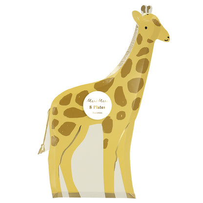 Meri Meri Paper Plates, Giraffe - Set of 8
